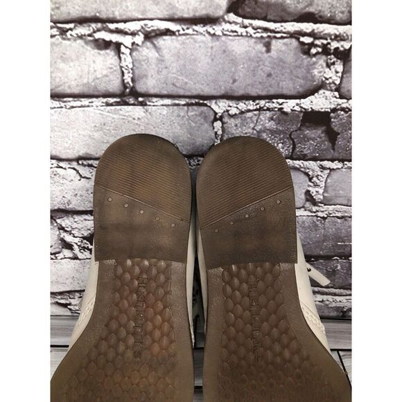 Hush Puppies Medium Moyen Ivory Suede Leather Zip Heel Booties Women Sz 8M US/39 - Picture 7 of 16